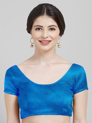 floral ikat printed saree with blouse - 16251923 - Standard Image - 3