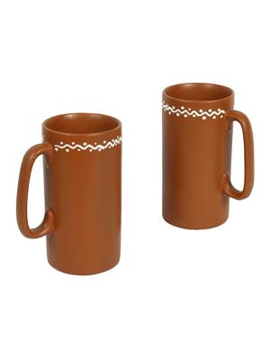 ceramic brown beer mug (set of 2) - 16252191 - Standard Image - 2