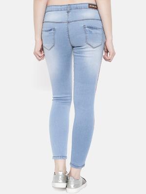 side taped stone washed jeans - 16252558 - Standard Image - 3