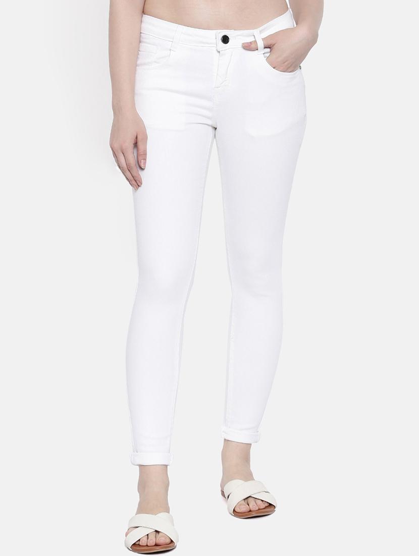 turn up hem skinny fit jeans - 16252559 - Zoom Image - 1