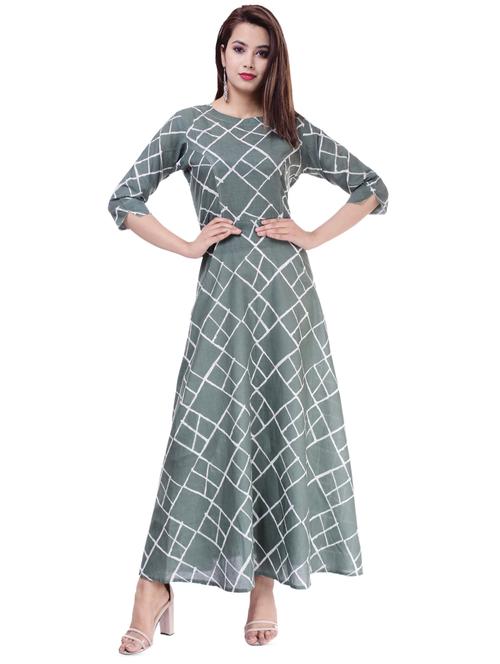 printed a-line kurta - 16252835 - Standard Image - 1