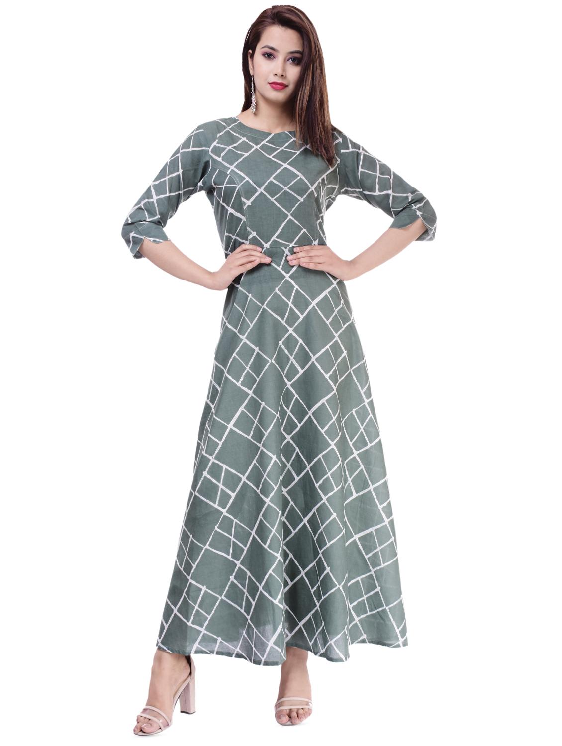 printed a-line kurta - 16252835 - Zoom Image - 1