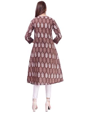 printed a-line kurta - 16252837 - Standard Image - 3
