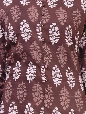 printed a-line kurta - 16252837 - Standard Image - 4