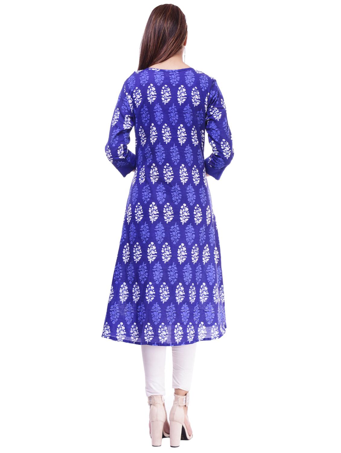 printed a-line kurta - 16252839 - Zoom Image - 3