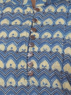 indigo printed straight kurta - 16252882 - Standard Image - 4