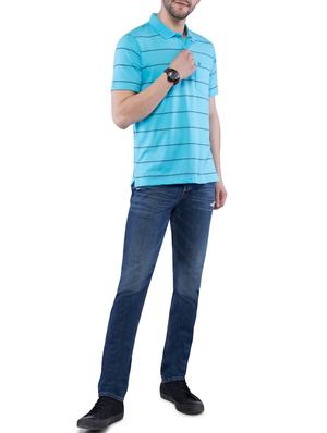 blue striped polo t-shirt - 16253044 - Standard Image - 5