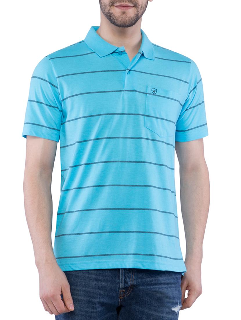 blue striped polo t-shirt - 16253044 - Zoom Image - 1