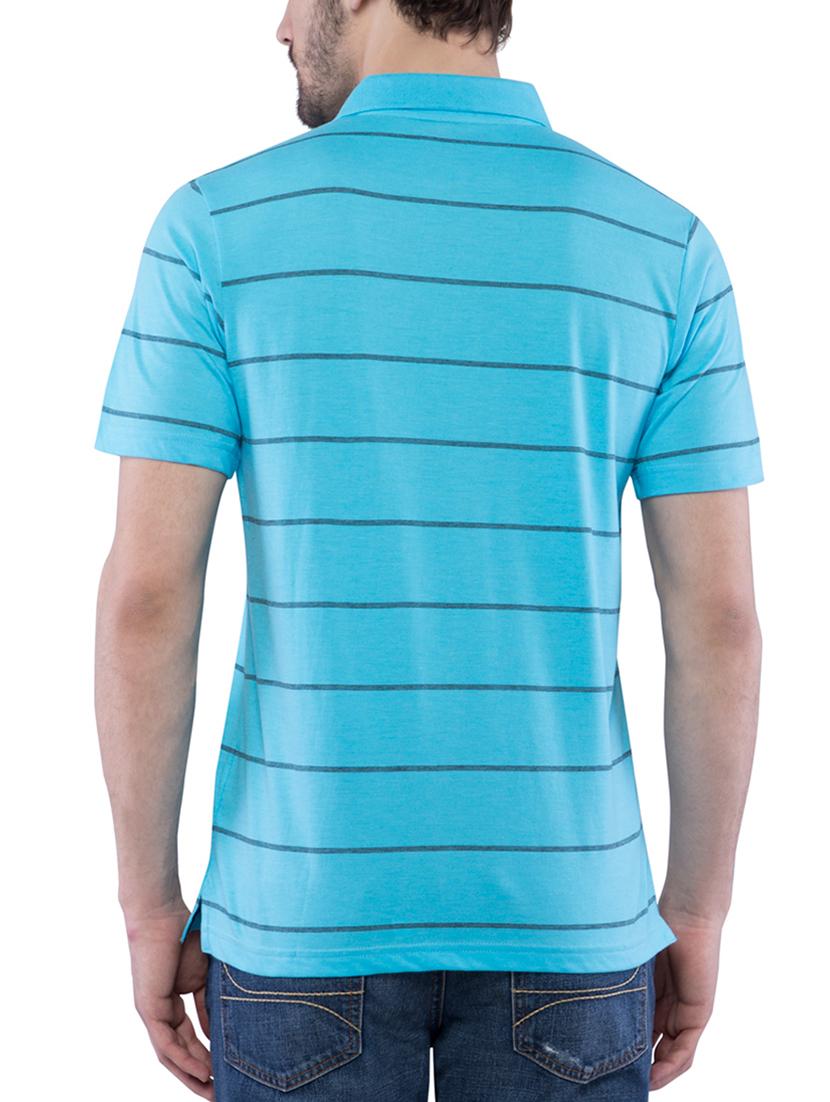 blue striped polo t-shirt - 16253044 - Zoom Image - 4