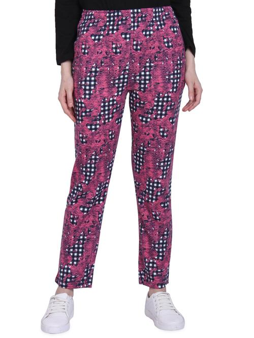 pocket detail checkered abstract track pant - 16253049 - Standard Image - 1