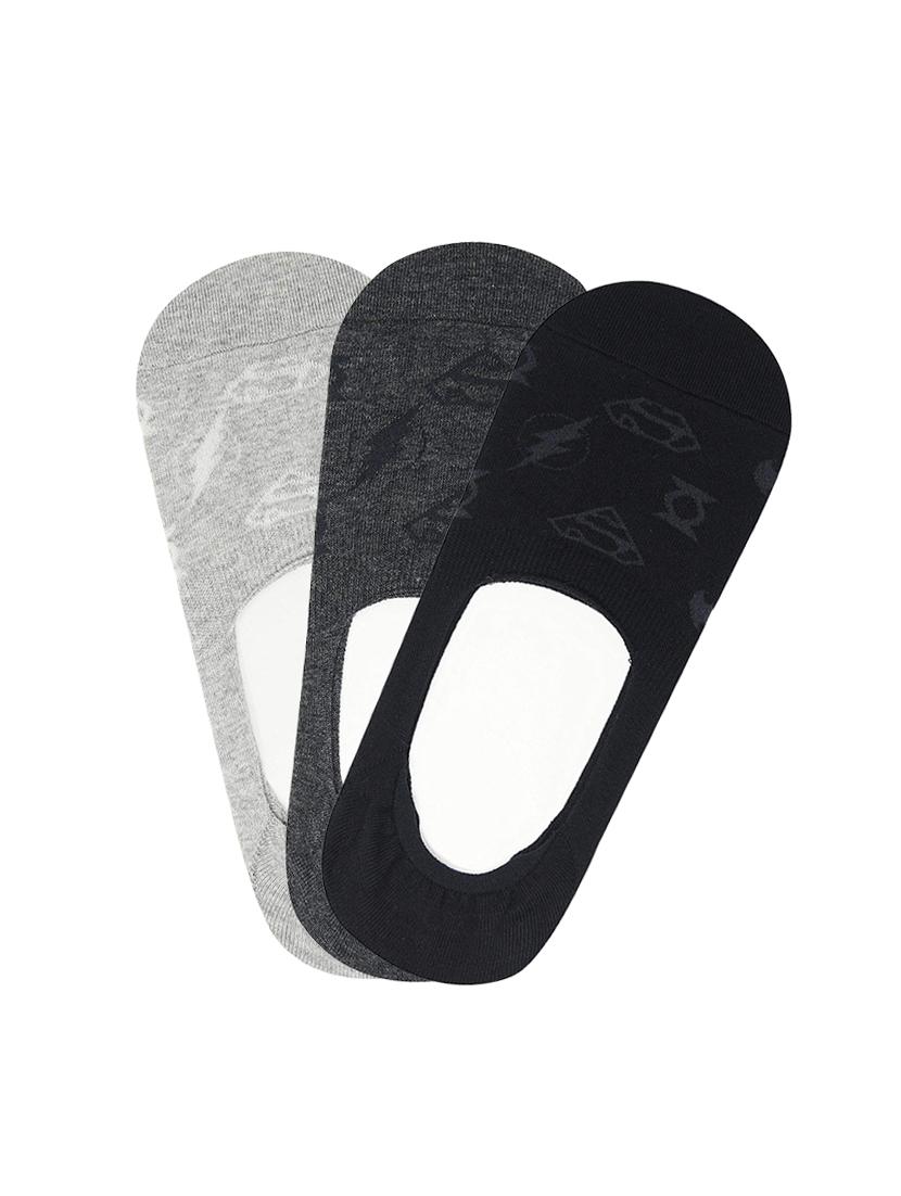 set of 3 black cotton above ankle length sock - 16253099 - Zoom Image - 1