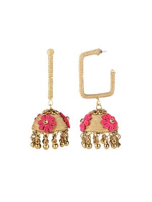 gold brass jhumka earring - 16253743 - Standard Image - 3
