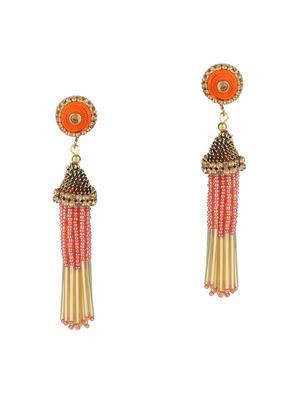 multi colored brass drop earring - 16253744 - Standard Image - 2