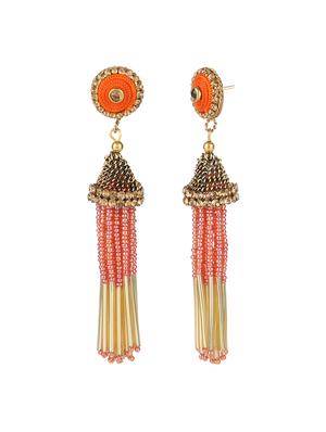 multi colored brass drop earring - 16253744 - Standard Image - 3