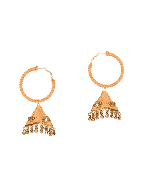gold brass drop earring - 16253746 - Standard Image - 1