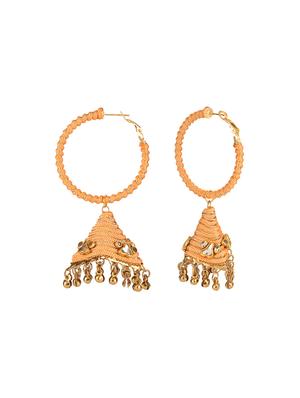 gold brass drop earring - 16253746 - Standard Image - 2