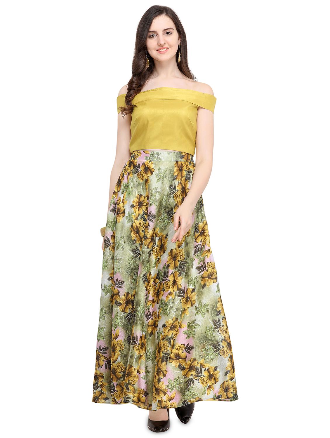 floral motif flared lehenga - 16254751 - Zoom Image - 1