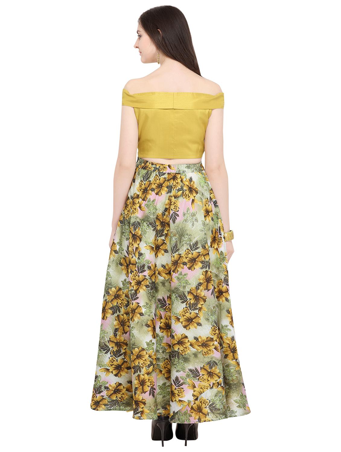 floral motif flared lehenga - 16254751 - Zoom Image - 3