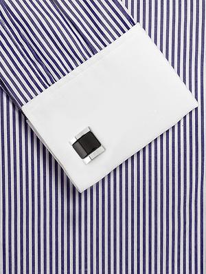 black metal cufflink - 16254755 - Standard Image - 3