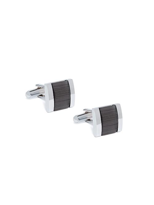 grey metal cufflink - 16254756 - Standard Image - 1