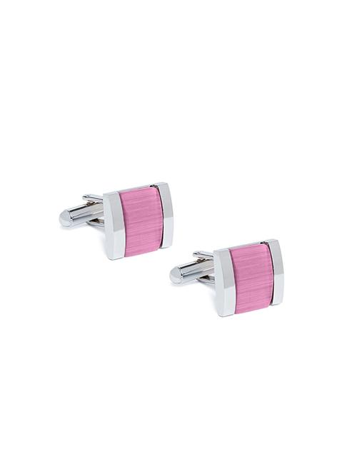 pink metal cufflink - 16254757 - Standard Image - 1
