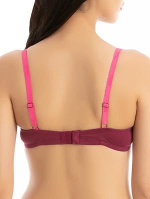 contrast bow patch solid bra - 16254807 - Standard Image - 2