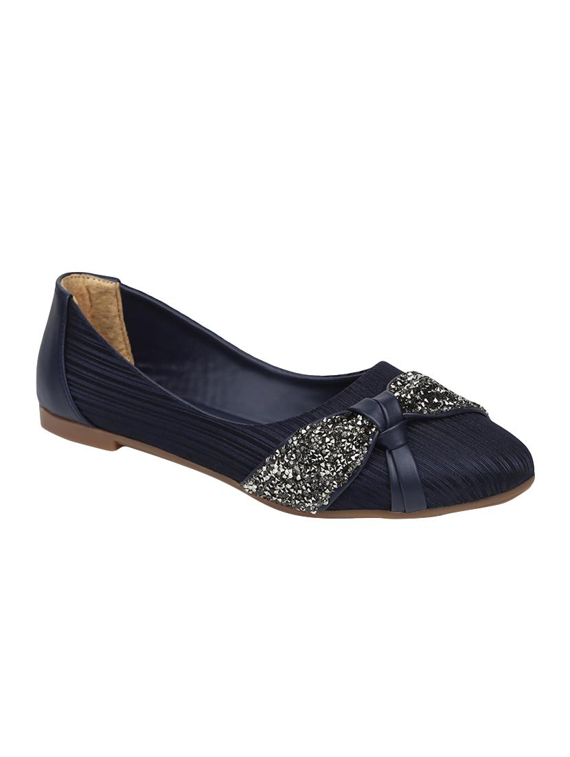blue slip on ballerinas - 16255156 - Zoom Image - 1