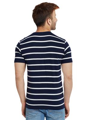 navy blue striped t-shirt - 16255444 - Standard Image - 3