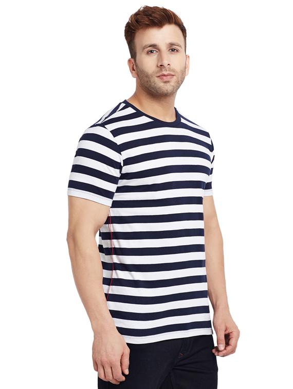 navy blue striped t-shirt - 16255448 - Zoom Image - 2