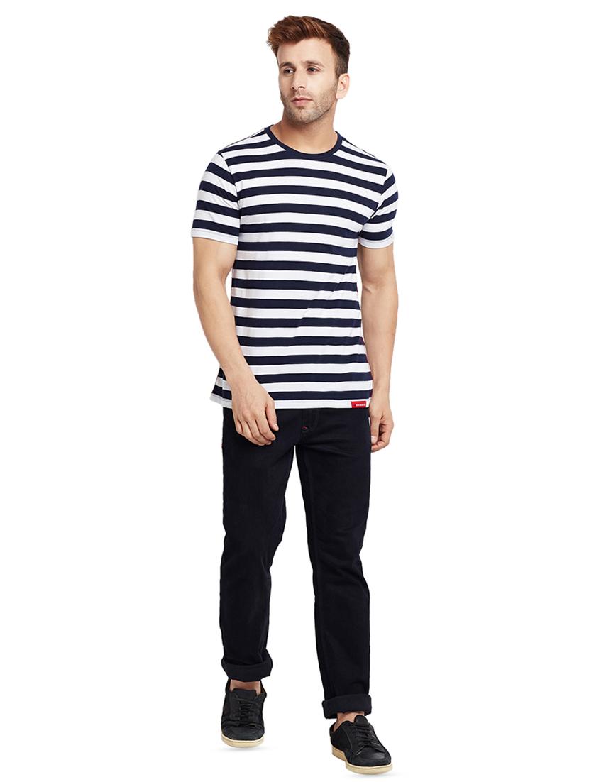 navy blue striped t-shirt - 16255448 - Zoom Image - 4