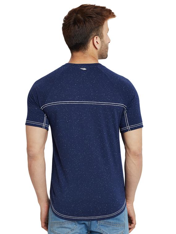 blue melange t-shirt - 16255450 - Zoom Image - 3