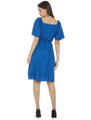 tie knot floral embroidered a-line dress - 16256143 - Standard Image - 3