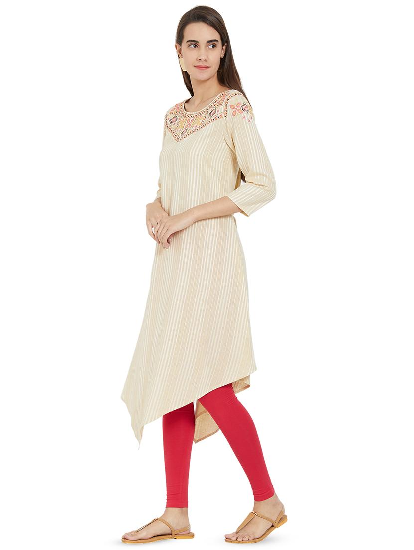 embroidered asymmetric kurta - 16256164 - Zoom Image - 2