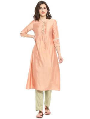 solid a-line kurta - 16256567 - Standard Image - 2