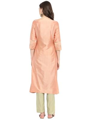 solid a-line kurta - 16256567 - Standard Image - 4