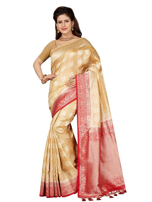 conversational zari motif woven saree with blouse - 16256593 - Standard Image - 1
