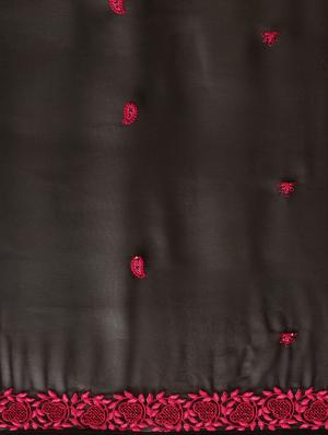 floral embroidered saree with blouse - 16256680 - Standard Image - 6