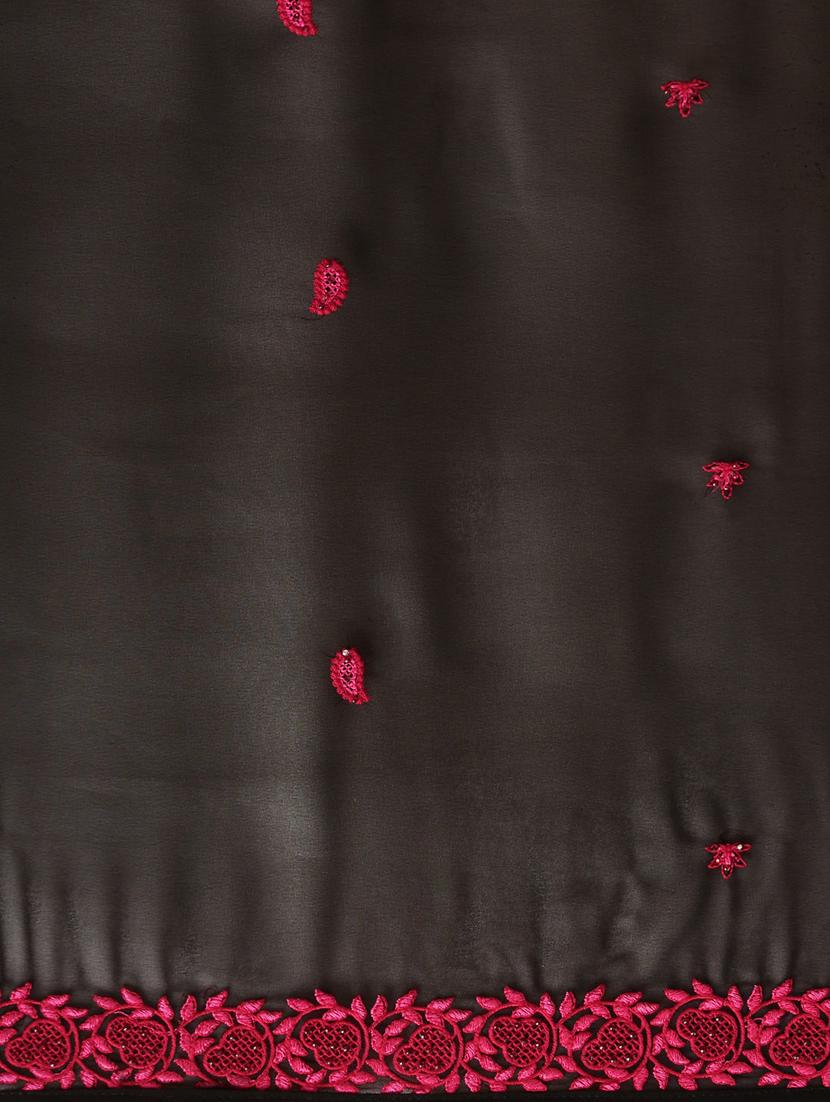floral embroidered saree with blouse - 16256680 - Zoom Image - 6
