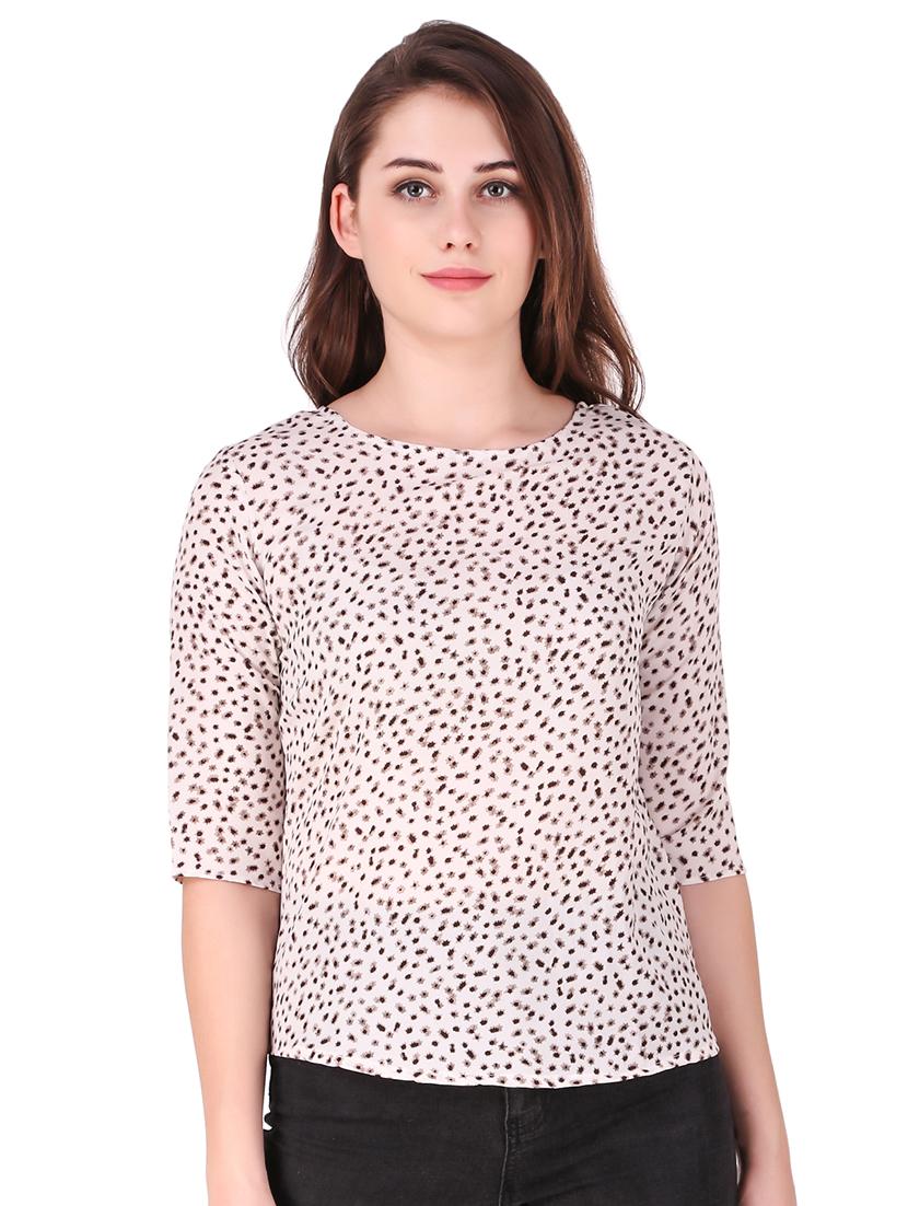 round neck printed top - 16257132 - Zoom Image - 1