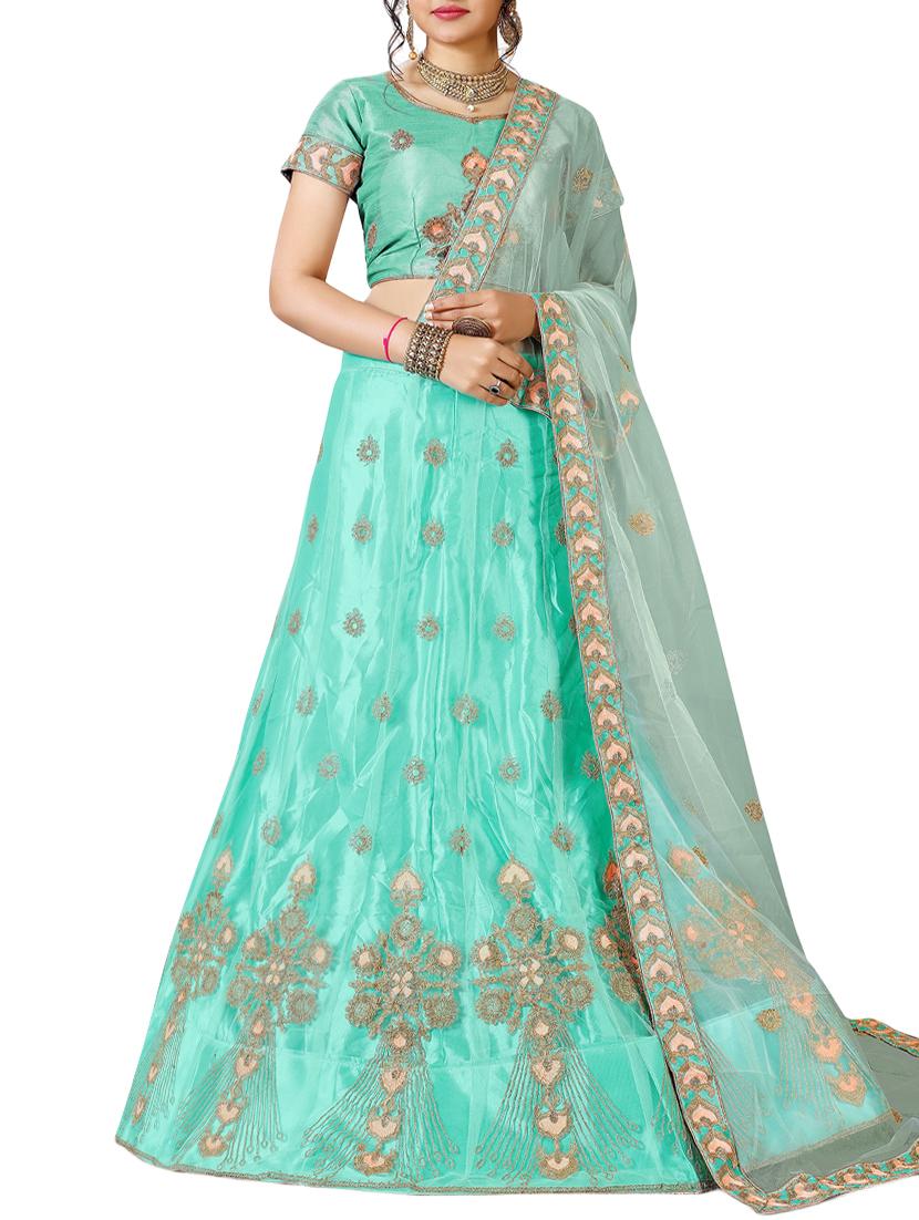 embroidered a-line lehenga - 16257495 - Zoom Image - 1