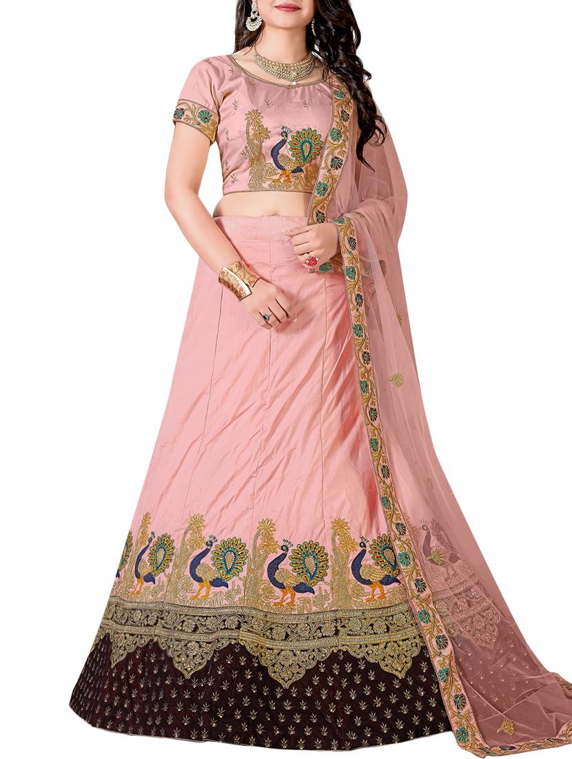 embroidered a-line lehenga - 16257538 - Zoom Image - 1