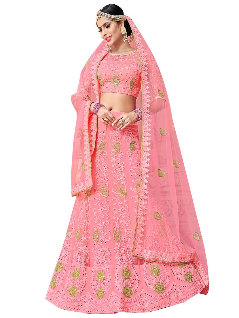 paisley embroidered a-line lehenga - 16257560 - Zoom Image - 1