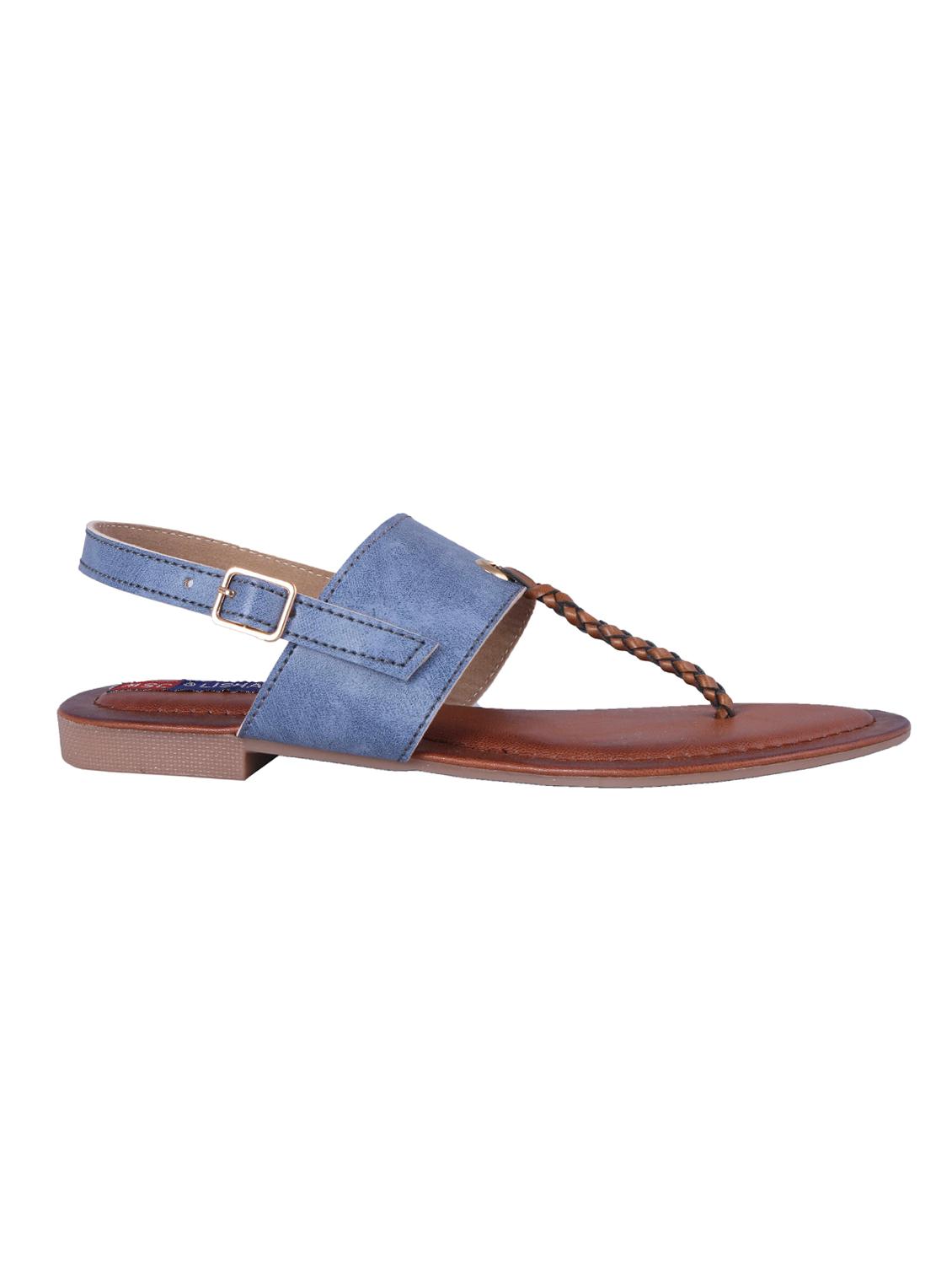 blue t-strap sandals - 16258988 - Zoom Image - 2