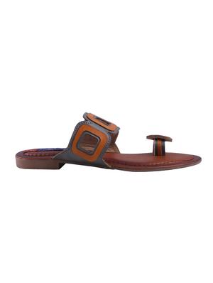 brown one toe sandals - 16258995 - Standard Image - 2