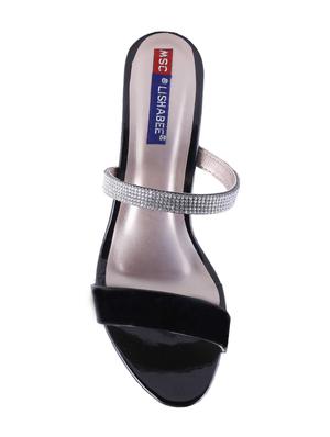 black slip on sandals - 16259088 - Standard Image - 4