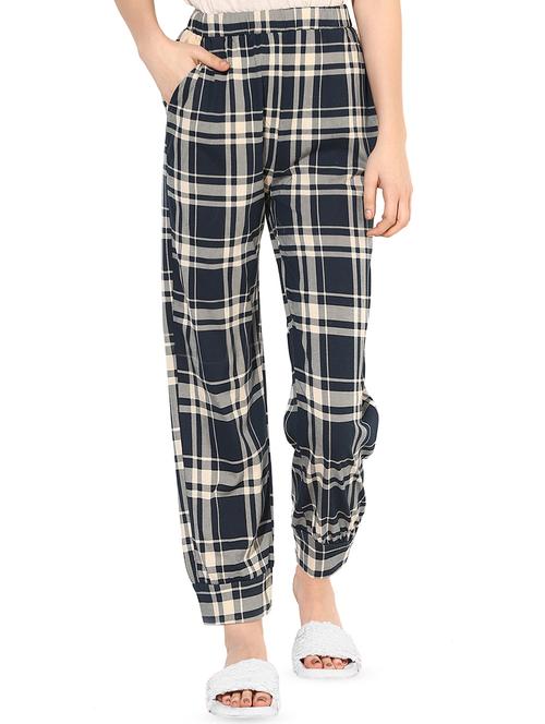 high rise checkered pajama - 16259417 - Standard Image - 1
