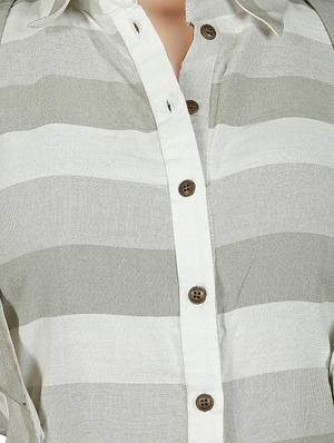 striped kurta with jacket - 16259479 - Standard Image - 4