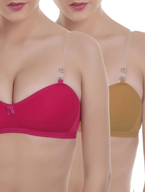 set of 2 bow patch bras - 16259775 - Standard Image - 1