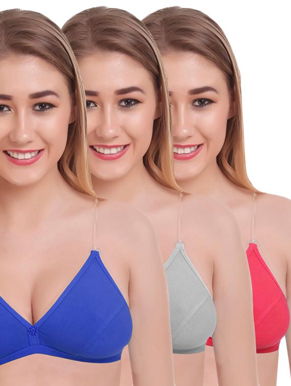 floral patch detachable strap bra - 16259787 - Zoom Image - 1