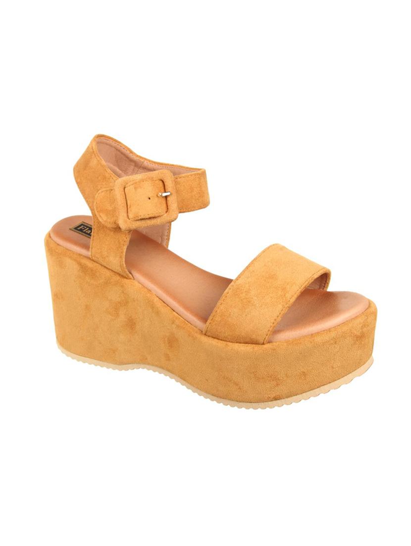 tan back strap wedges - 16260469 - Zoom Image - 1